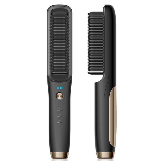 Wireless Rechargeable Cordless Hair Straightener Brush